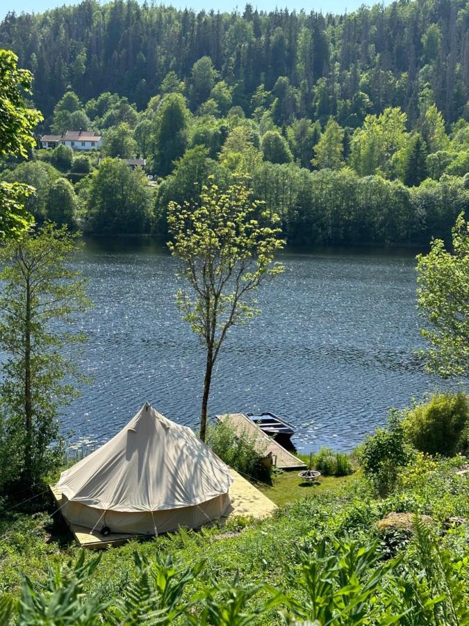 Glamping On Idyllic Lake, Paddle Boards & Rowboat Porsgrunn Exteriör bild