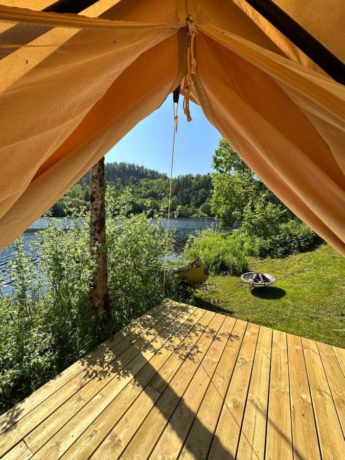 Glamping On Idyllic Lake, Paddle Boards & Rowboat Porsgrunn Exteriör bild